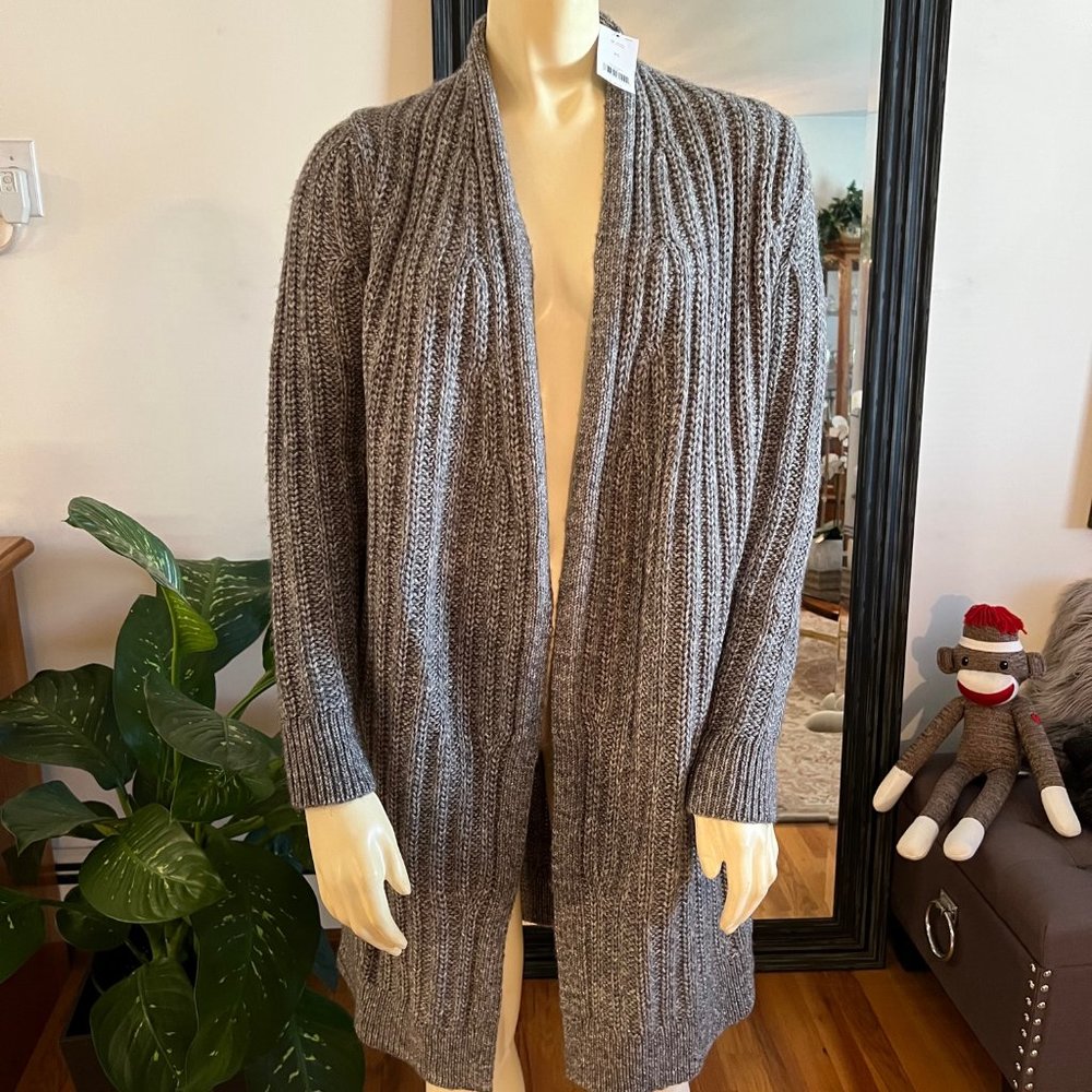 🎉HP🎉 Banana Republic Long Marled Ribbed Duster Sweater